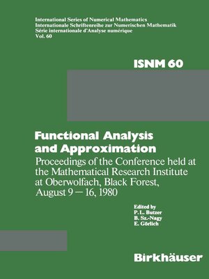 cover image of Functional Analysis and Approximation